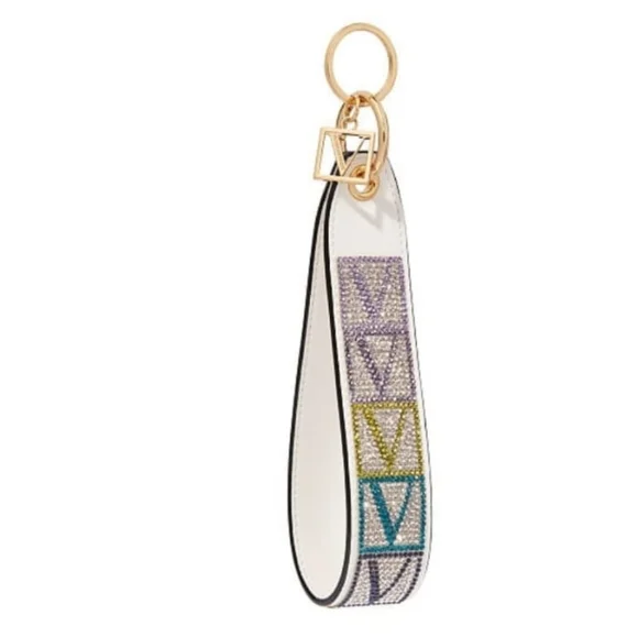 Pink VS V-logo wristlet strap key chain new in packaging - Picture 4 of 10